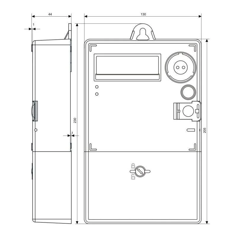 ISKRA ME172-D1A44-L11-M3KO3Z 1-фазний, багатотарифний